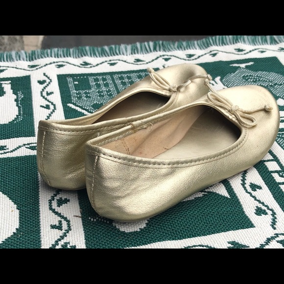 Zac Zac Gold Ballet Slip On Shoes Size 13.5 - Picture 7 of 11
